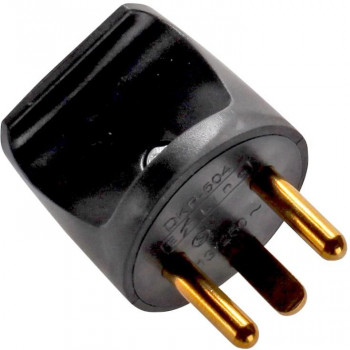 Microconnect Netzstecker (rund), Schwarz