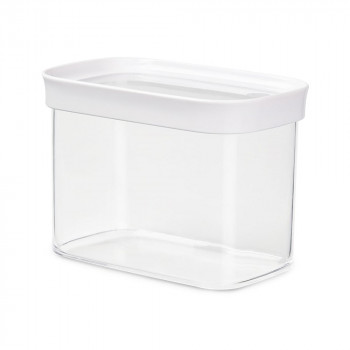emsa Vorratsglas OPTIMA, rechteckig, 1,0 Liter durchsichtig/weiß, Frischesiegel, BPA-frei, Kunststoff
