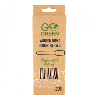 Gogreen Go Green Holzgabeln, 20 Stk.