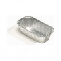 STARPAK Aluminiumtabletts mit Deckeln, 1500 ml, Silber