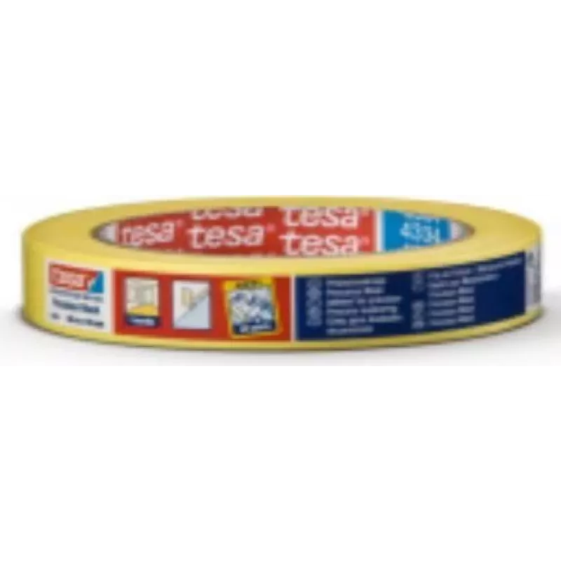 TESA 4334 Abdeckband, 19 mm x 50 m, gelb