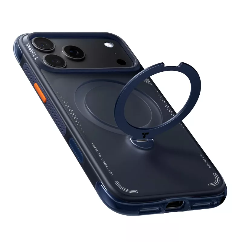 TORRAS Ostand Q3 Air – Hülle für iPhone 18 Pro Max / 17 Pro Max, kompatibel mit MagSafe (deep blue)