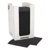 PAPSTAR Cocktailservietten PUNTO, 200 x 200 mm, schwarzes Tissue, 2-lagig, 1/4-Falz, mit Dot on Dot Micro