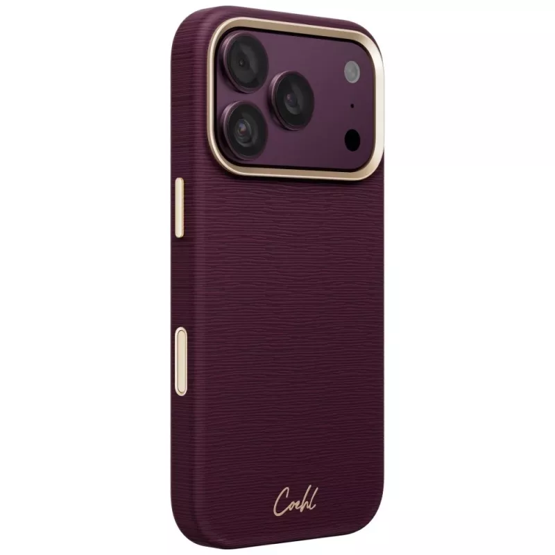 UNIQ Coehl Mirelle Hülle für iPhone 18 Pro / 17 Pro Magnetic Charging burgunder