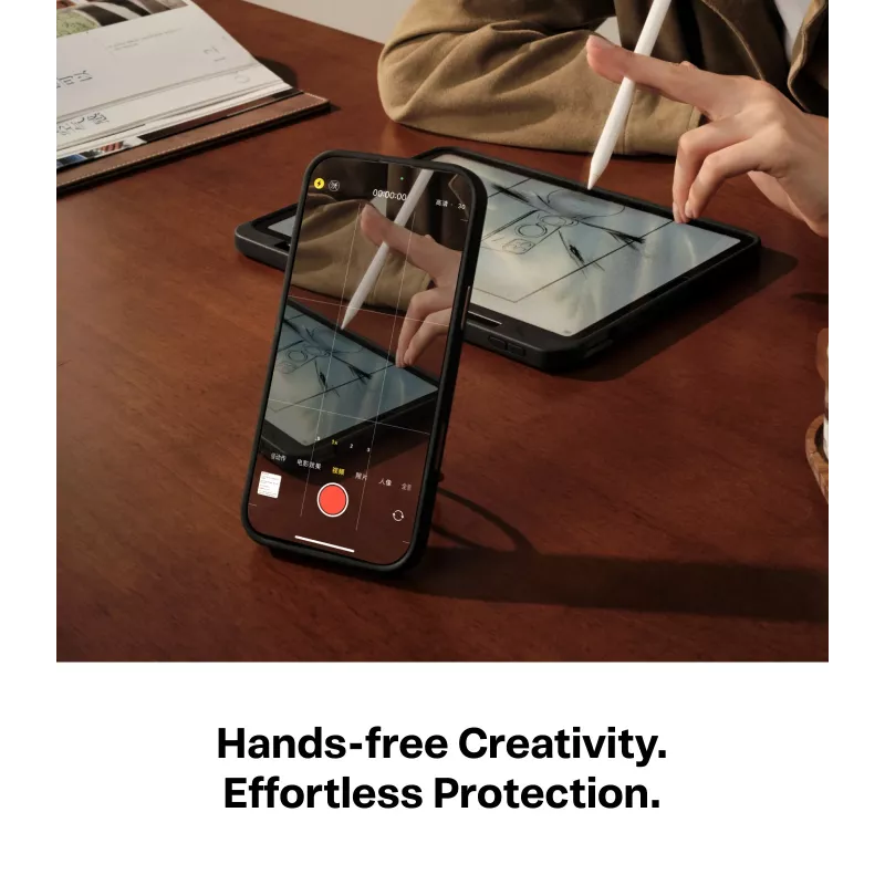 TORRAS Ostand Q3 VegSkin Hülle für iPhone 18 Pro / 17 Pro, MagSafe-kompatibel, Blau