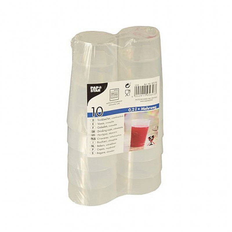 PAPSTAR Mehrwegbecher 6,5 cm 0,2 l durchsichtig