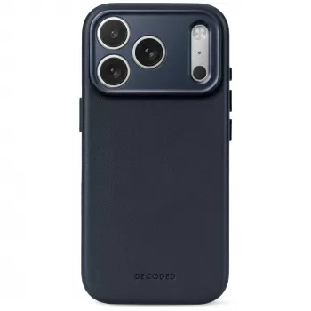 Decoded Leather Backcover – Lederhülle für iPhone 18 Pro Max / 17 Pro Max, kompatibel mit MagSafe (Mitternacht)