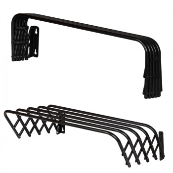 Sauber Wand-Wäscheständer, 3 m / 60 cm, Schwarz