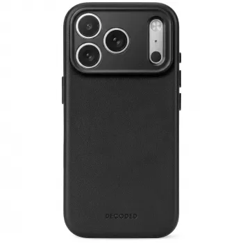 Decoded Leather Backcover – Lederhülle für iPhone 18 Pro Max / 17 Pro Max, kompatibel mit MagSafe (schwarz)