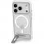 Decoded AntiMicrobial Hybrid Stand Backcover – Hülle mit Standfuß für iPhone 18 Pro / 17 Pro, kompatibel mit MagSafe (frosted white)