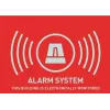ABUS AU1315 Alarm-Warnaufkleber (UK), 74 x 52,5 mm