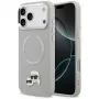 Hülle Karl Lagerfeld Karl & Choupette Pins MagSafe für iPhone 17 Pro grau