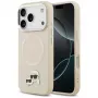 Hülle Karl Lagerfeld Karl & Choupette Pins MagSafe für iPhone 17 Pro Max beige