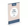 EUROPEL Tischaufsteller Acryl, DIN A6 Hochformat, gerade aus Acryl, für doppelseitige Präsentation