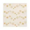 PAPSTAR “Golden Snowflakes” Weihnachtsservietten 330 x 330 mm, bedruckt, 1/4-Falz, 3-lagig