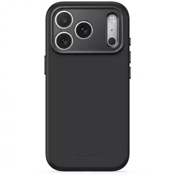 Decoded AntiMicrobial Silicone Backcover Hülle für iPhone 18 Pro Max / 17 Pro Max, MagSafe, Carbon Black