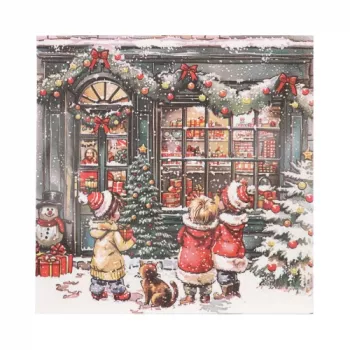 PAPSTAR “It looks like Christmas” Weihnachtsservietten 330 x 330 mm, bedruckt, 1/4-Falz, 3-lagig