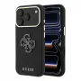 Guess Grained & Big Resin Logo Hülle für iPhone 18 Pro Max / 17 Pro Max, Schwarz