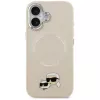 Karl Lagerfeld Karl & Choupette Pins MagSafe-Hülle für iPhone 17, Beige