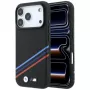 BMW M Quadrille Kevlar Print Tricolor Lines & Metal Logo MagSafe Hülle für iPhone 18 Pro Max / 17 Pro Max, Schwarz