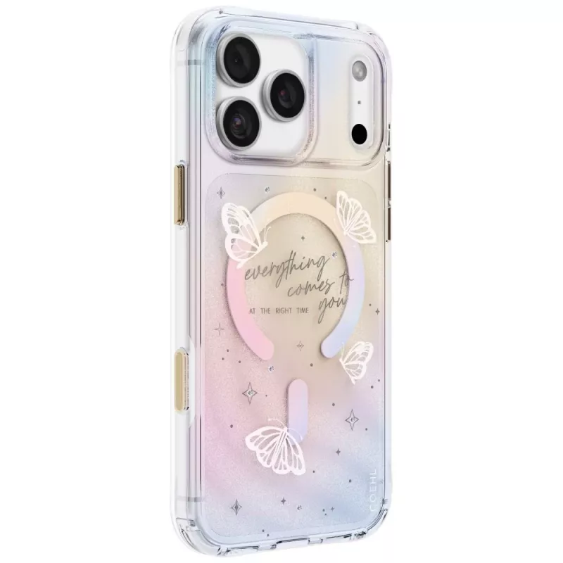 UNIQ Coehl Ellie Hülle für iPhone 18 Pro Max / 17 Pro Max, magnetisches Laden, Prism Bloom