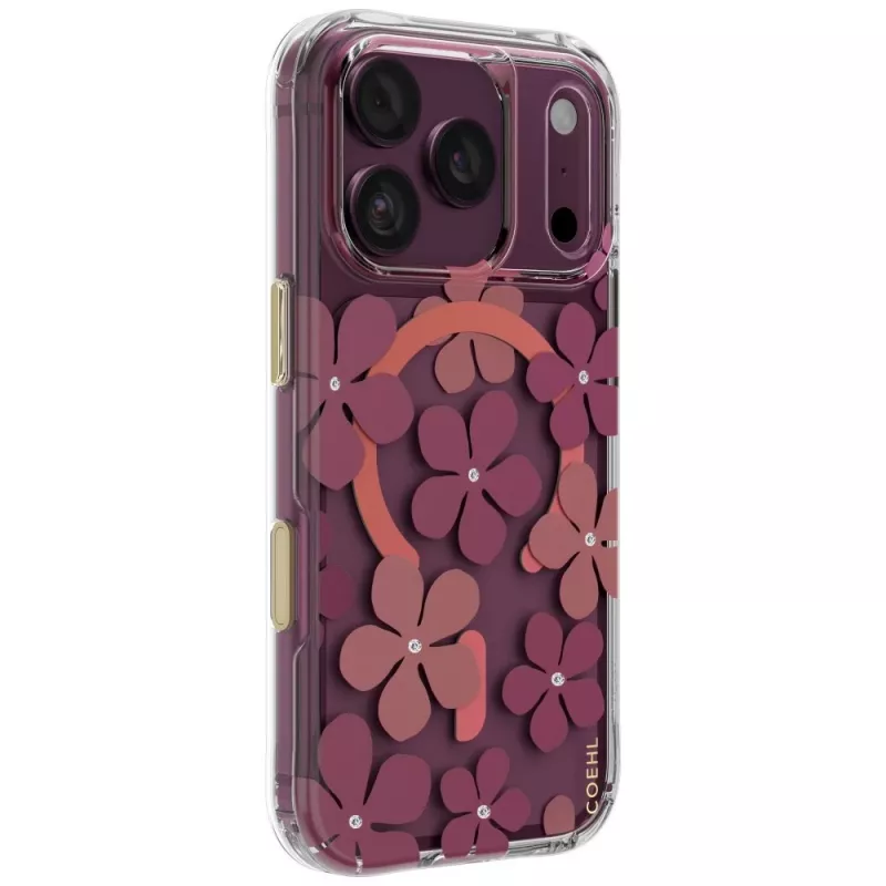 UNIQ Coehl Mila Hülle für iPhone 18 Pro / 17 Pro, magnetisches Laden, burgunderrot