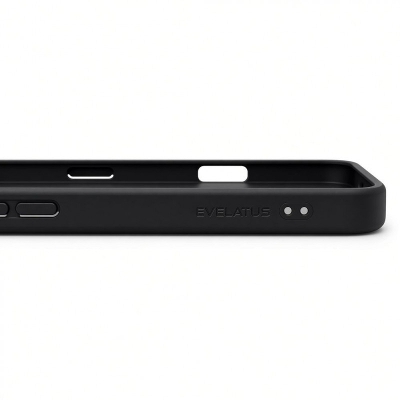 Evelatus Shield Hülle mit MagSafe & Stand für Apple iPhone 18 Pro Max, matter Ring, schwarz