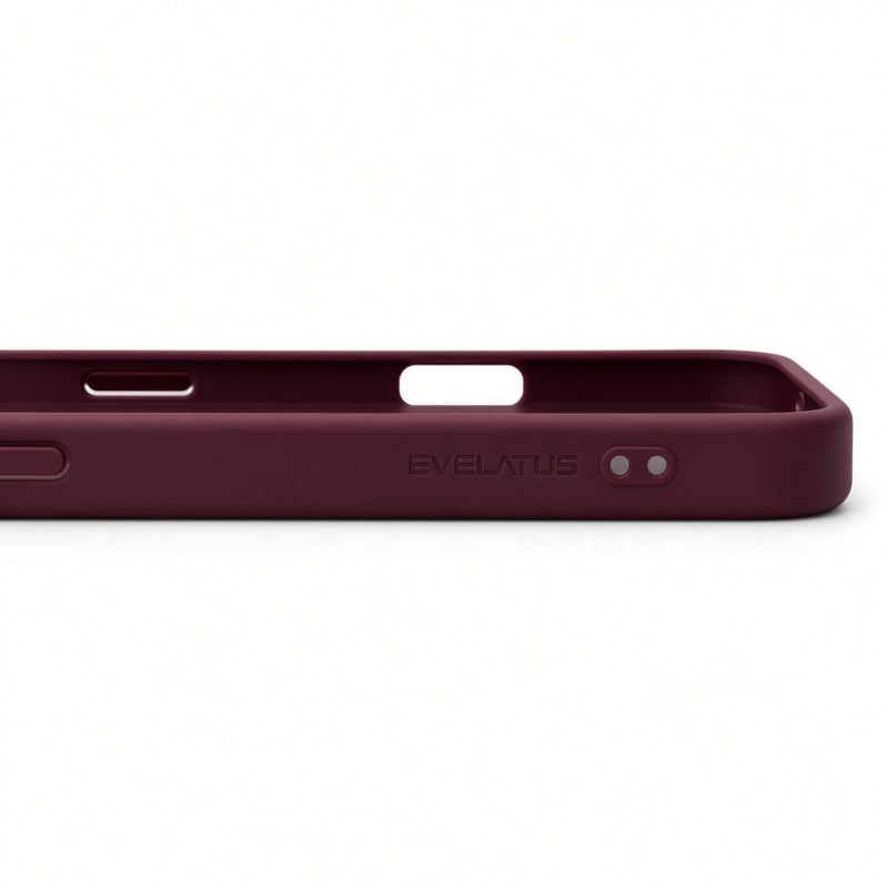 Evelatus Shield Hülle mit MagSafe & Stand für Apple iPhone 18 Pro Max, matter Ring, burgunderrot