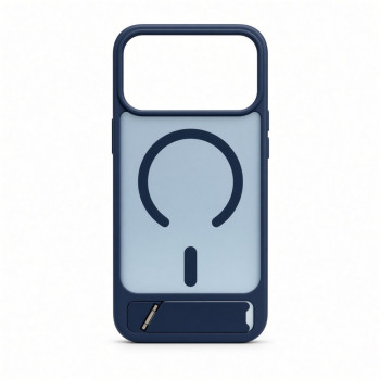 Evelatus MagSafe-Hülle mit Gummibeschichtung und Ständer für Apple iPhone 18 Pro Max, Marineblau