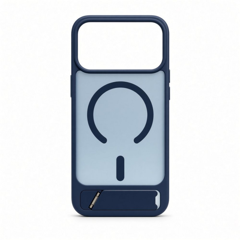 Evelatus MagSafe-Hülle mit Gummibeschichtung und Ständer für Apple iPhone 18 Pro Max, Marineblau