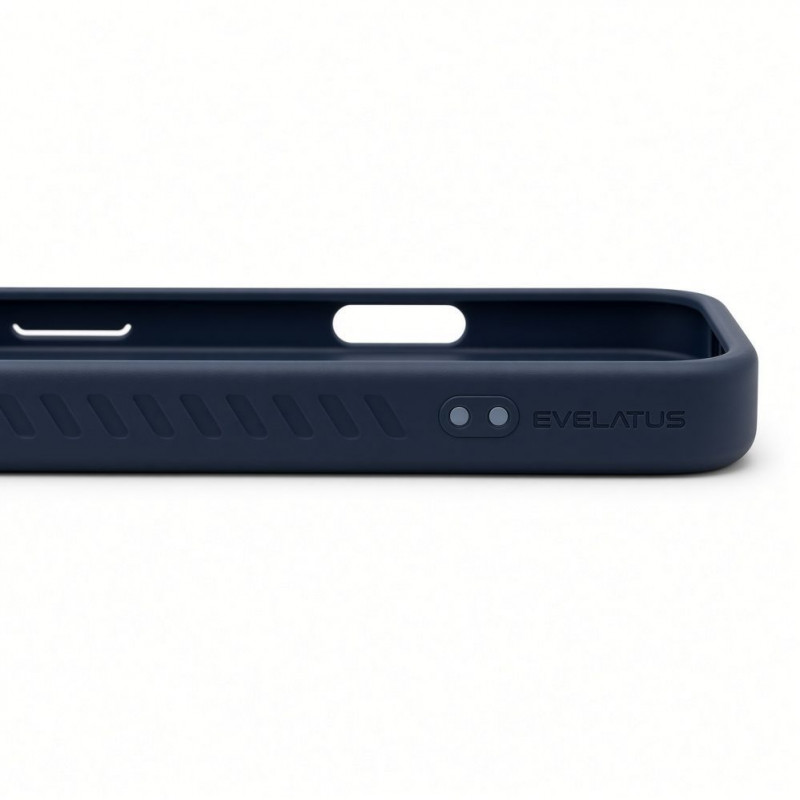 Evelatus MagSafe-Hülle mit Gummibeschichtung und Ständer für Apple iPhone 18 Pro Max, Marineblau