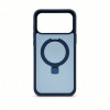 Evelatus Shield Hülle mit MagSafe & Stand für Apple iPhone 18 Pro Max, matter Ring, marineblau