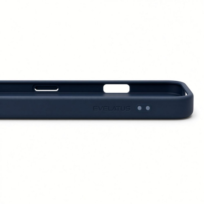 Evelatus Shield Hülle mit MagSafe & Stand für Apple iPhone 18 Pro Max, matter Ring, marineblau