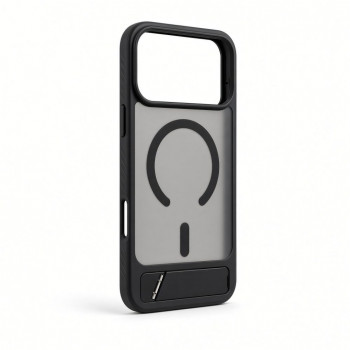 Evelatus MagSafe-Hülle mit Gummibeschichtung und Ständer für Apple iPhone 18 Pro Max, Schwarz