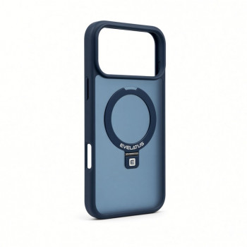 Evelatus Shield Hülle mit MagSafe & Stand für Apple iPhone 18 Pro, matter Ring, marineblau