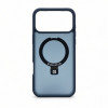 Evelatus Shield Hülle mit MagSafe & Stand für Apple iPhone 18 Pro, matter Ring, marineblau