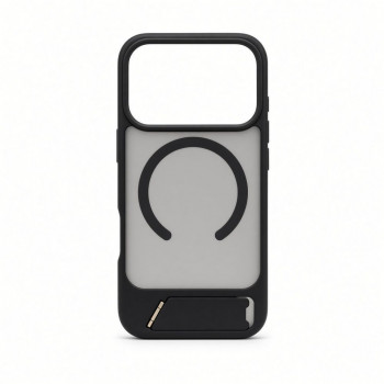 Evelatus MagSafe-Hülle mit Gummibeschichtung und Ständer für Apple iPhone 18 Pro, Schwarz