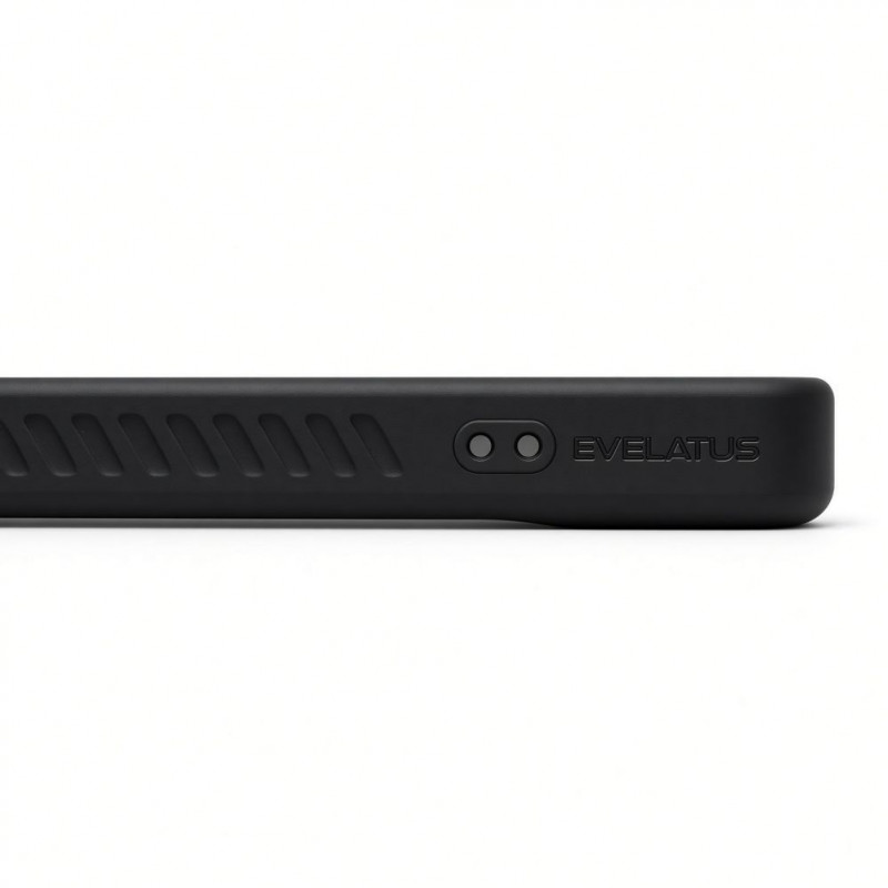Evelatus MagSafe-Hülle mit Gummibeschichtung und Ständer für Apple iPhone 18 Pro, Schwarz