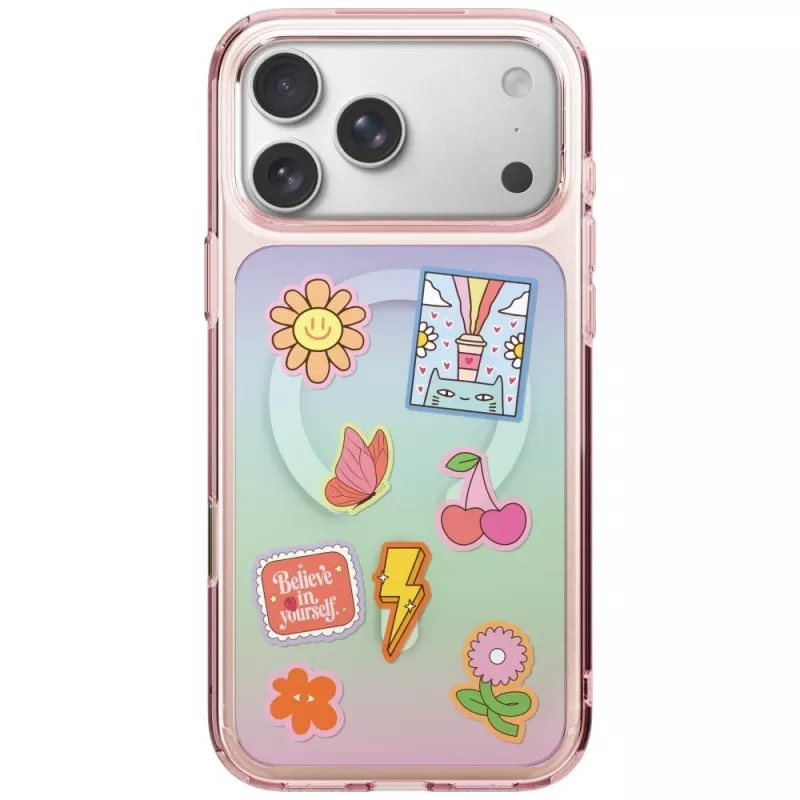 UNIQ Coehl Estelle Hülle für iPhone 18 Pro / 17 Pro, magnetisches Laden, rosa