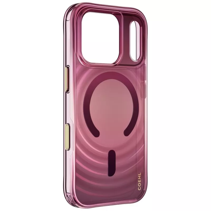 UNIQ Coehl Vela Hülle für iPhone 18 Pro / 17 Pro, magnetisches Laden, burgunderrot