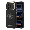 Guess SW genarbtes PU- & großes Resin-Logo-Case für Apple iPhone 18 Pro, Schwarz