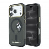 Karl Lagerfeld HC MagSafe IML Peekaboo Print & Metal Frame Hülle für Apple iPhone 18 Pro Max, Schwarz