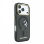 Karl Lagerfeld HC MagSafe IML Peekaboo Print & Metal Frame Hülle für Apple iPhone 18 Pro, Schwarz