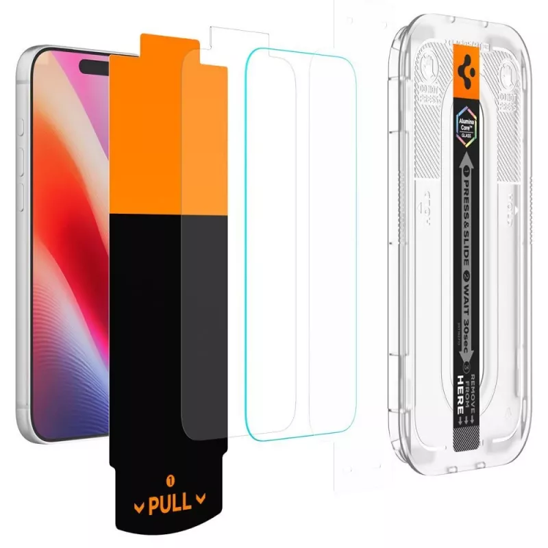 Spigen Glas.TR EZ Fit Pro HD AC 2er-Pack Displayschutzglas iPhone 16 Pro / 17 / 17 Pro / 18 Pro transparent