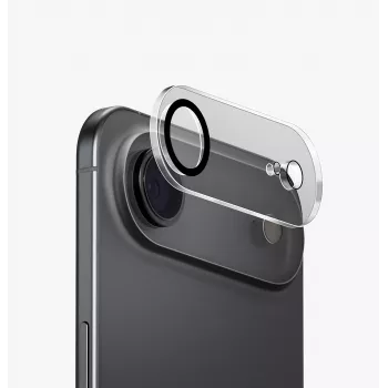 UNIQ Optix Clearshield Frameguard Kameraobjektiv-Schutzglas für iPhone Air, kristallklar, mit Applikator