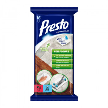 Presto Feuchttücher für Böden 16 Stk.