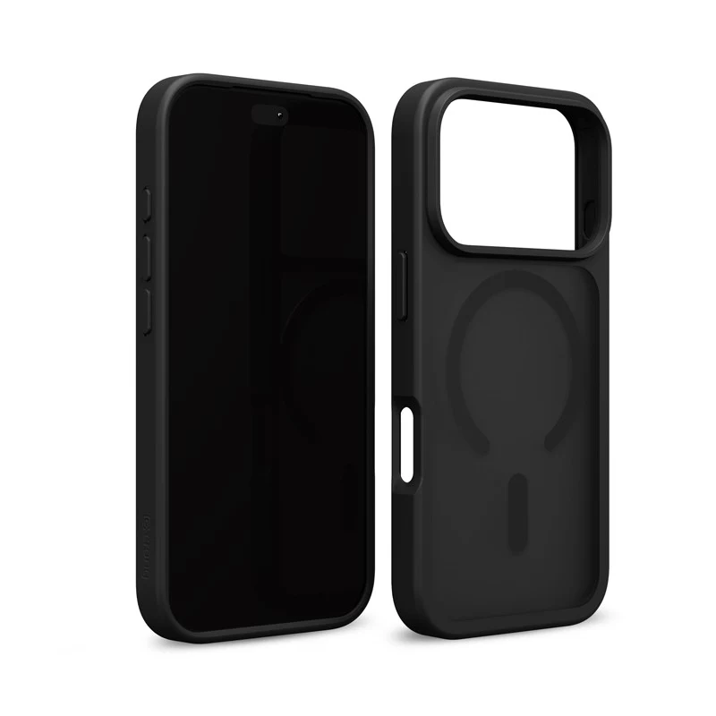 Crong Matte Magnetic MagSafe Hülle für iPhone 18 Pro / 17 Pro, Schwarz
