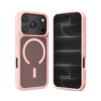 Crong Matte Magnetic MagSafe Hülle für iPhone 18 Pro / 17 Pro, Pink
