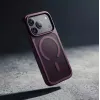 Crong Matte Magnetic MagSafe Hülle für iPhone 18 Pro / 17 Pro, Burgunderrot