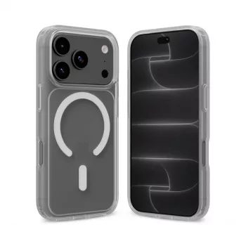 Crong Matte Magnetic MagSafe Hülle für iPhone 18 Pro / 17 Pro, Weiß